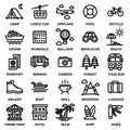 TRAVEL & CAMPING ICON SET [Editable stroke. 48Ãâ48 Pixel Perfect.]